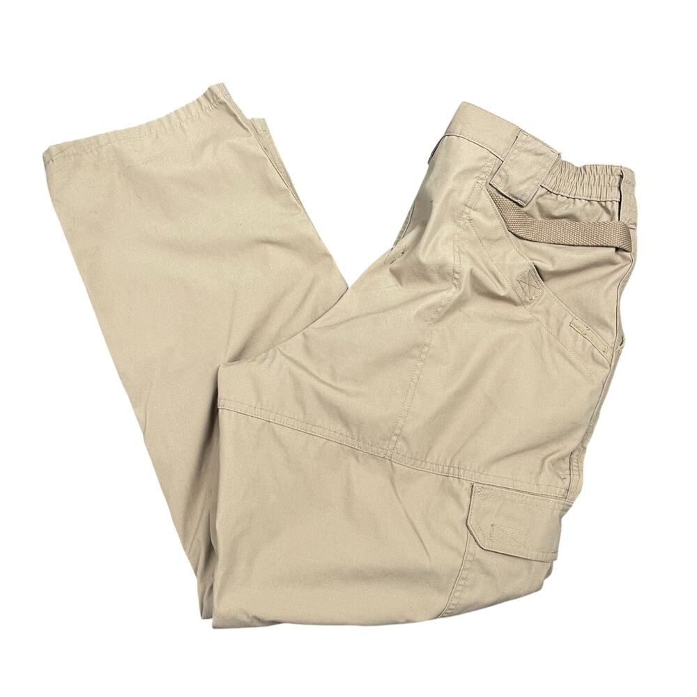 5.11 Tactical Series Cargo Pants Ripstop Tan Khaki Sz 38x32 EMS Hiking DEFECT